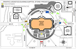 Capitol Public Entrances & Traffic Logistics Diagram